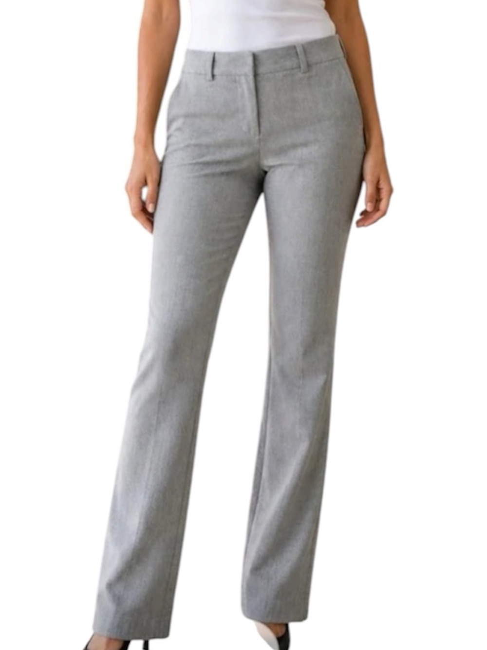 Express Columnist dress pants light heather gray mid-rise barely Boot 6 Regular